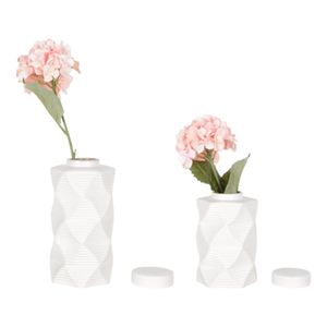 DUNCANPORT SET OF 2 WHITE JARS 13 (IN) 5