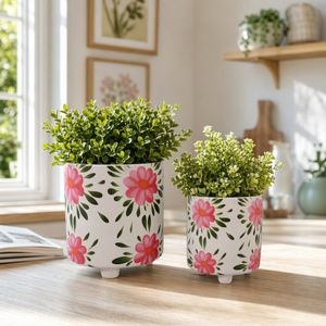 ALMAWAY SET OF 2 PINK PLANTER 8 (IN) 11