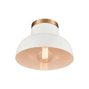 Lewellen 10'' Wide 1-Light Semi Flush Mount - Matte White 3