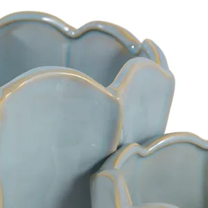 ASHTON SET OF 2 BLUE PLANTER 7 (IN) 7