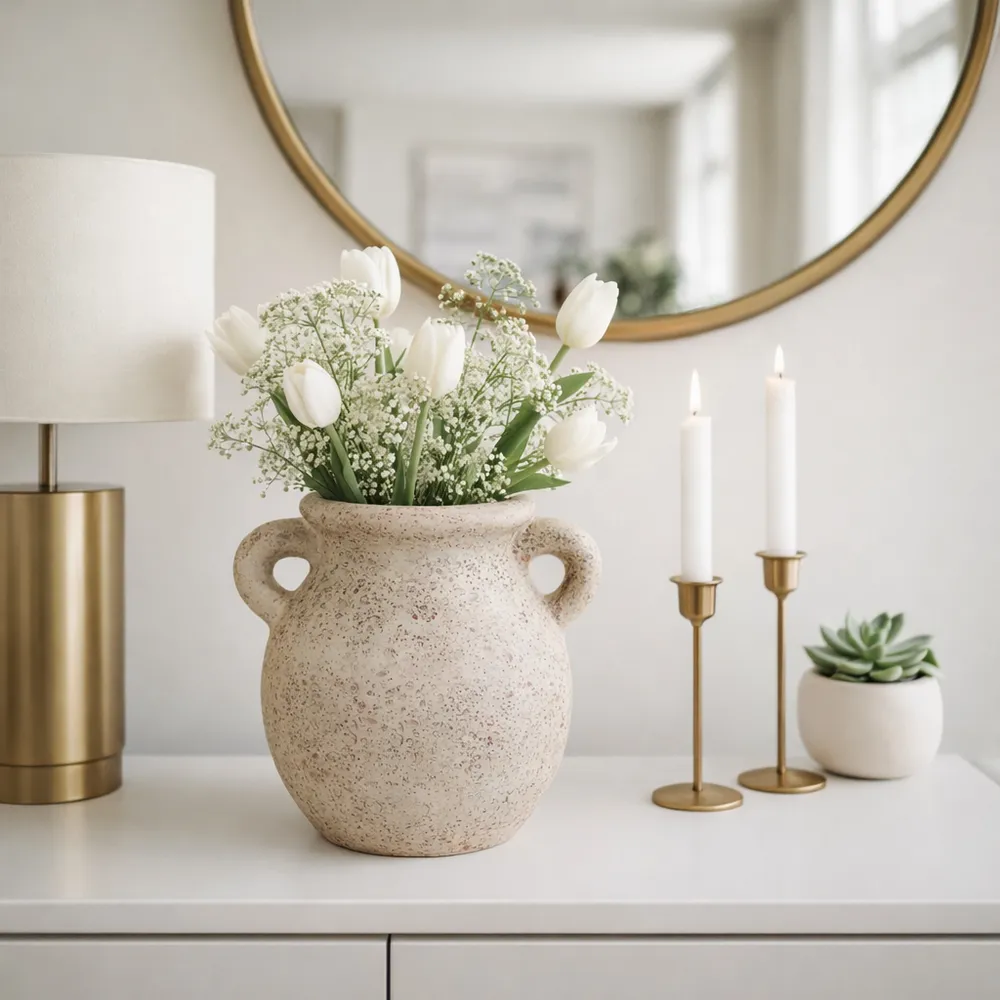 TARAPARK IVORY VASE 12 (IN)