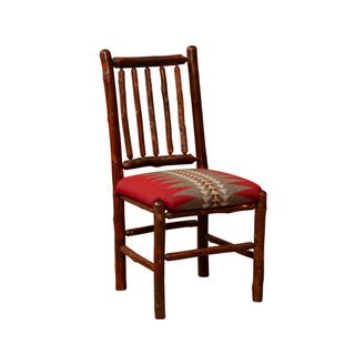 Hickory Spoke Back Side Chair - Upholstered Seat - Premium Fabric