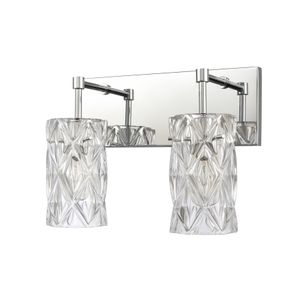 Forma de Crystal 14'' Wide 2-Light Vanity Light - Polished Chrome 2