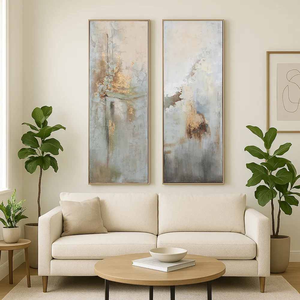 ELDERBEACH SET OF 2 BROWN ART 70 (IN)