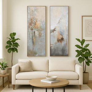 ELDERBEACH SET OF 2 BROWN ART 70 (IN) 12