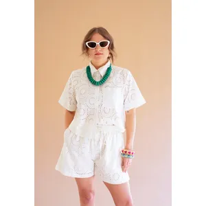 Eyelet Drawstring Short 7