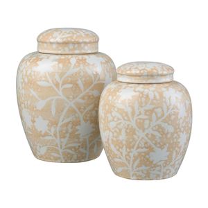 Yvonne Jar - Set of 2 Cream Glazed 1