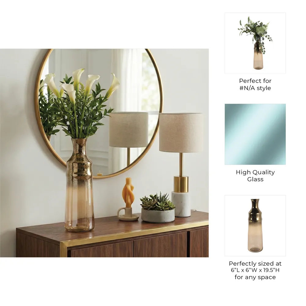LONDONOAK BROWN GLASS VASE 20 (IN)