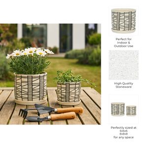 HOUSTONLAKE SET OF 2 IVORY PLANTER 7 (IN) 10