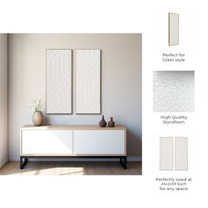 RAMONASTONE SET OF 2 WHITE ART 59 (IN) 10