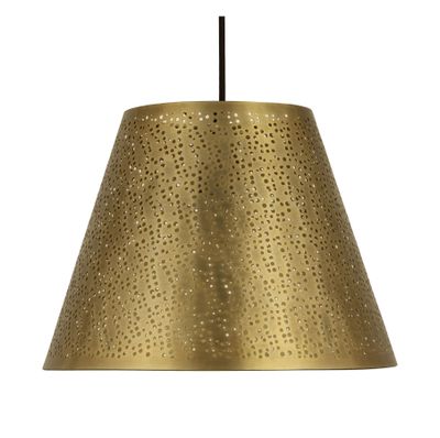 Hargen 15″ Wide 1-Light Pendant - Antique Brass