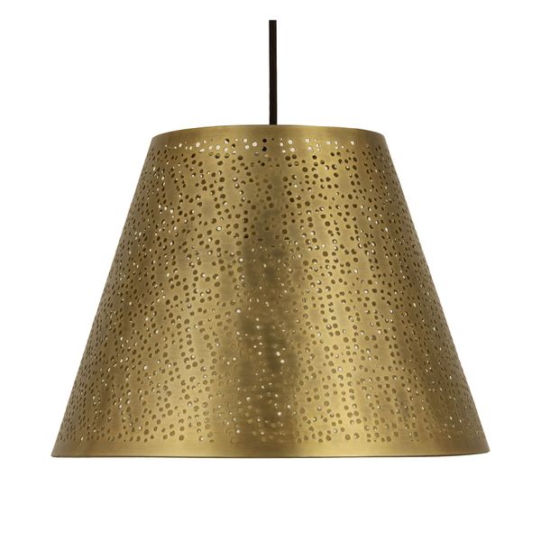 Hargen 15'' Wide 1-Light Pendant - Antique Brass