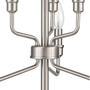 Saginaw 18'' Wide 6-Light Chandelier - Satin Nickel 3