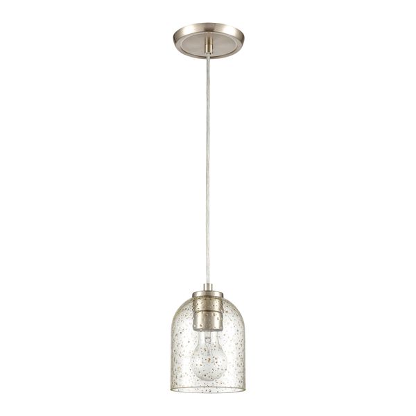 Sprinkle 5'' Wide 1-Light Mini Pendant - Satin Nickel