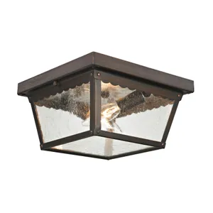 Springfield 10'' Wide 2-Light Outdoor Flush Mount - Hazelnut Bronze 1