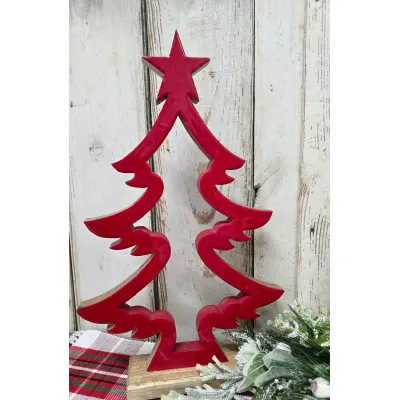 Lg Hollow Red Tree 21x13in