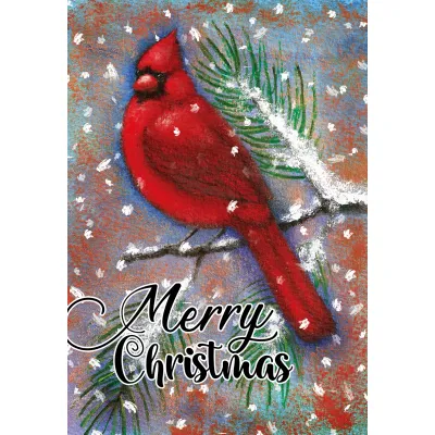 Christmas Cardinal House Flag 28x40in