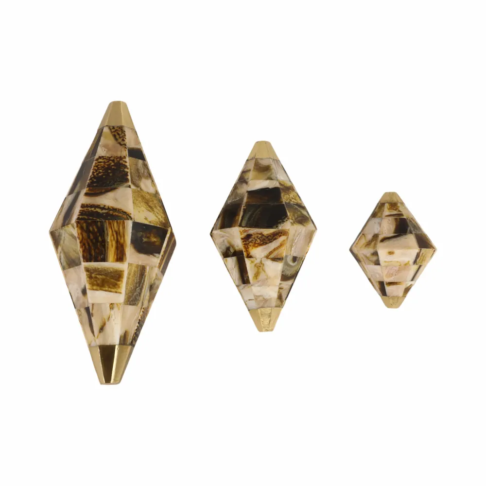 GREYSONWAY SET OF 3 BROWN DECOR 5 (IN)