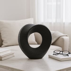 8" TEXTURED TABLE TOP DECO, BLACK 11