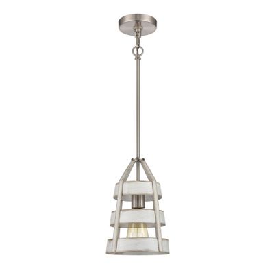 Brigantine 7″ Wide 1-Light Mini Pendant - Satin Nickel