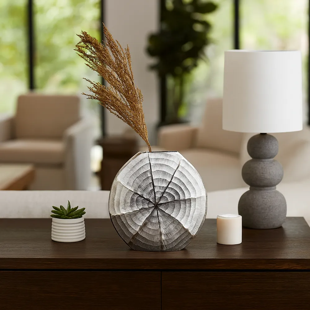DURBANBEACH SILVER VASE 14 (IN)