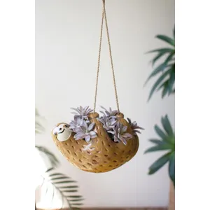 Ceramic Hanging Sloth Planter 3