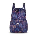 NYLON DRAWSTRING BACKPACK - MULTI-COLOR TIE-DYE 1