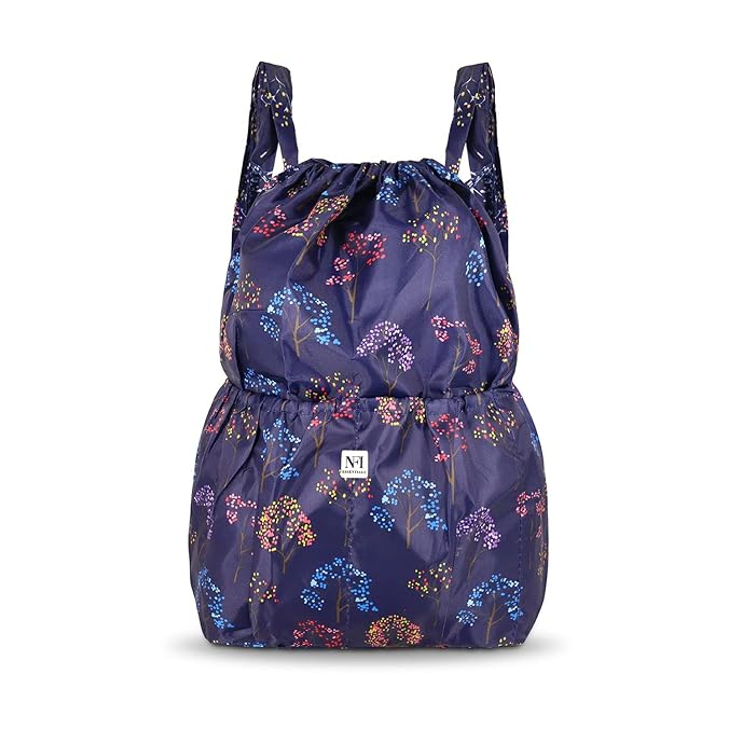 NYLON DRAWSTRING BACKPACK - MULTI-COLOR TIE-DYE