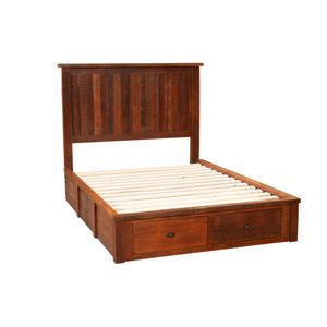 Barnwood Footboard Dresser for Platform Bed - Two Drawer - Queen 6