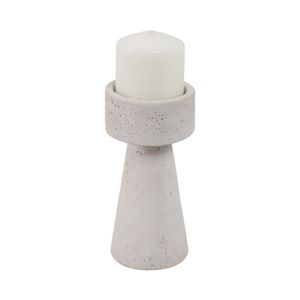 CARLIN WHITE CANDLE HOLDER 8 (IN) 3