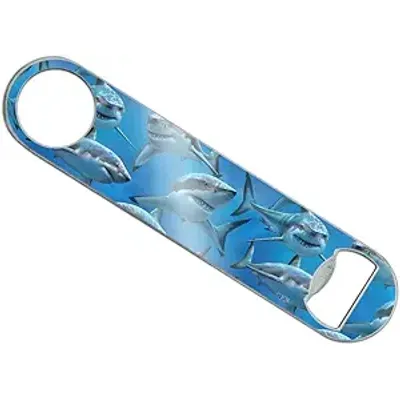BARTENDER'S BOTTLE OPENER MAGNET - NEON FISHBONES