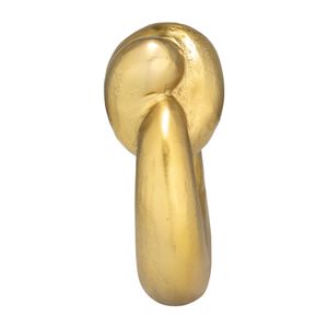 METAL,11"H,BROAD KNOT RING SCULPTURE,GOLD 4