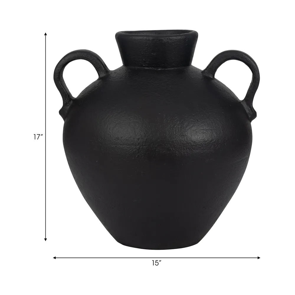 BURTONHOLM BLACK VASE 16 (IN)
