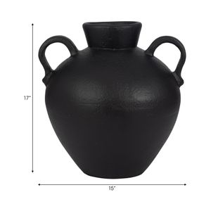 BURTONHOLM BLACK VASE 16 (IN) 9