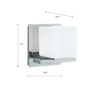 Icereto 5.5'' High 1-Light Sconce - Chrome 2