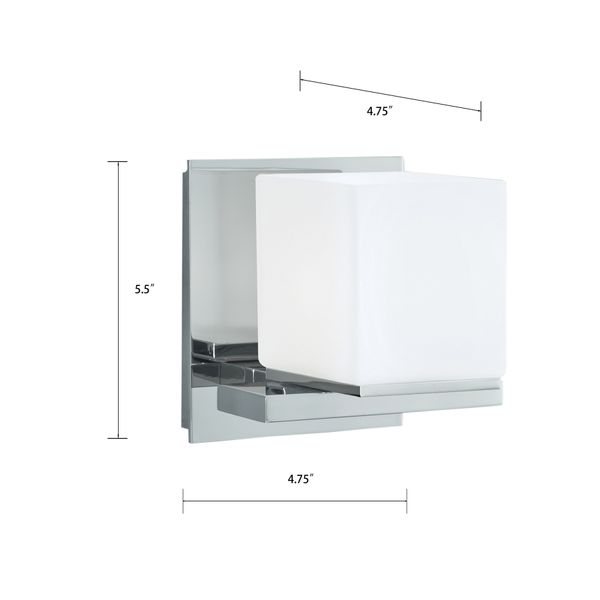 Icereto 5.5'' High 1-Light Sconce - Chrome