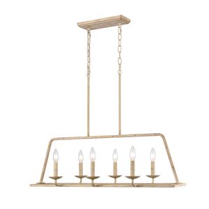 Ellisville 34'' Wide 6-Light Chandelier - Antique Cream 6
