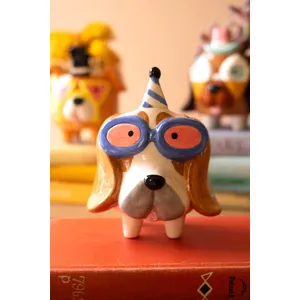 Set of 3 Ceramic Party Puppy Planters 4
