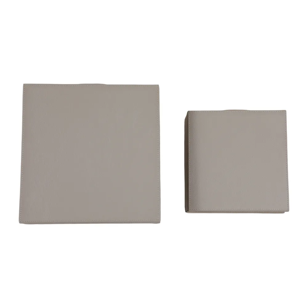 BENTONBEACH SET OF 2 IVORY BOXES 5 (IN)