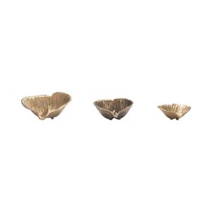 HEATHSHAW SET OF 3 GOLD BOWLS 5 (IN) 4
