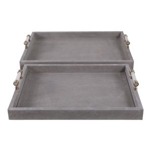 HARPERPORT SET OF 2 GRAY TRAY 3 (IN) 4