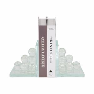 TANNER SET OF 2 CLEAR BOOKENDS 6 (IN) 3