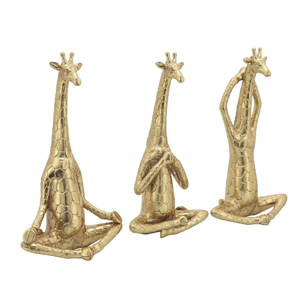 DRAPERWOOD SET OF 3 GOLD DECOR 12 (IN)