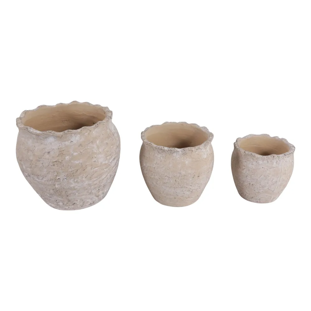 CORWINWORTH SET OF 3 BROWN PLANTER 8 (IN)