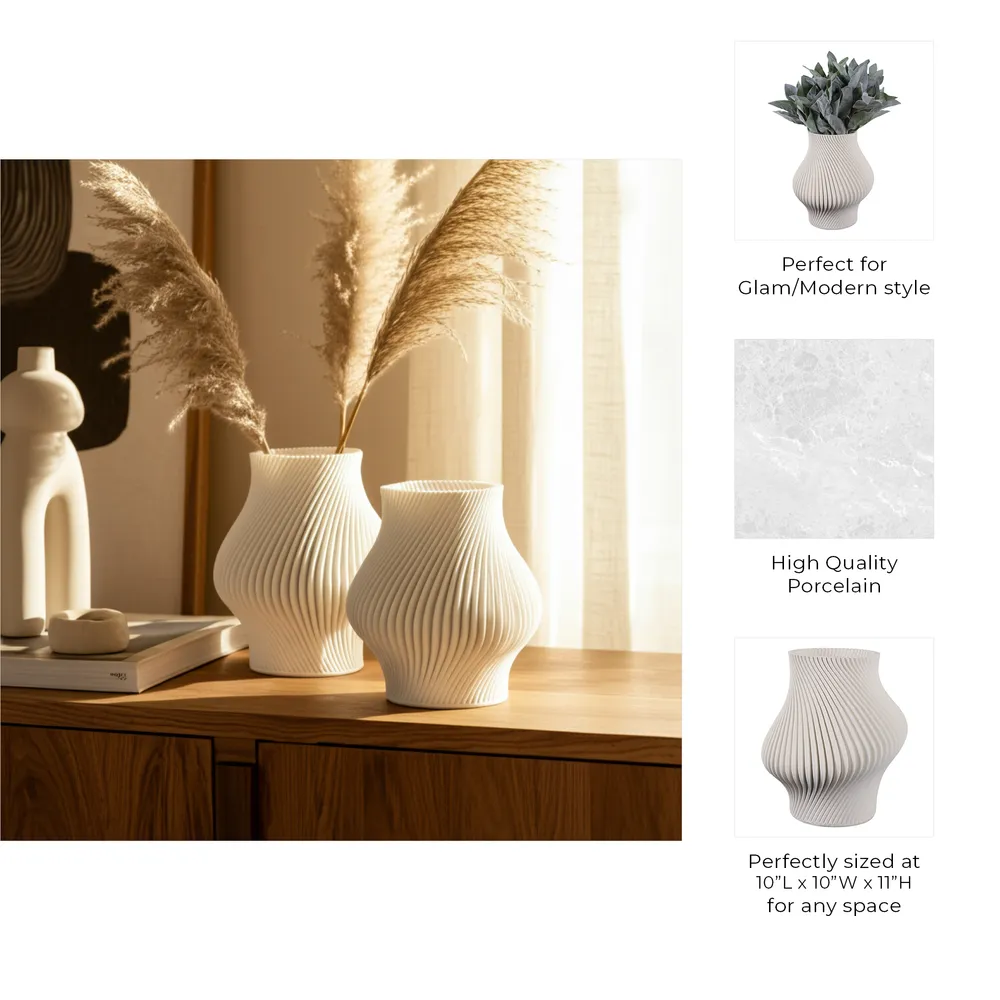 HARDENFIELD IVORY VASE 12 (IN)
