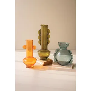 Set of 3 Funky Glass Vases 1