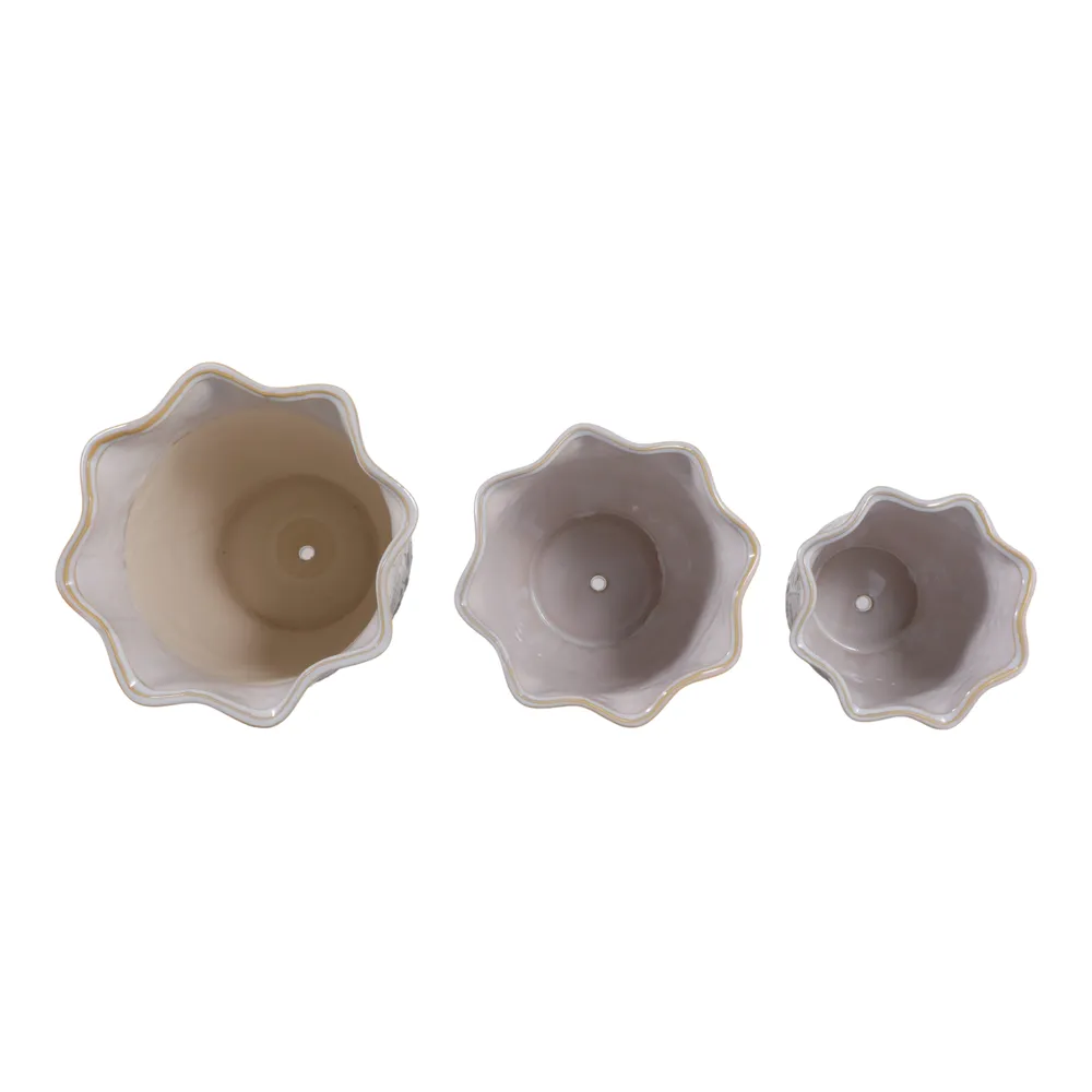 CLAYBROOK SET OF 3 IVORY PLANTER 9 (IN)