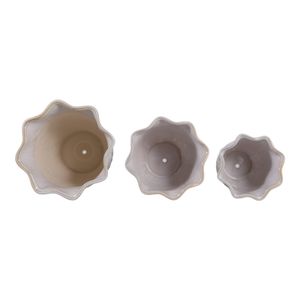 CLAYBROOK SET OF 3 IVORY PLANTER 9 (IN) 8