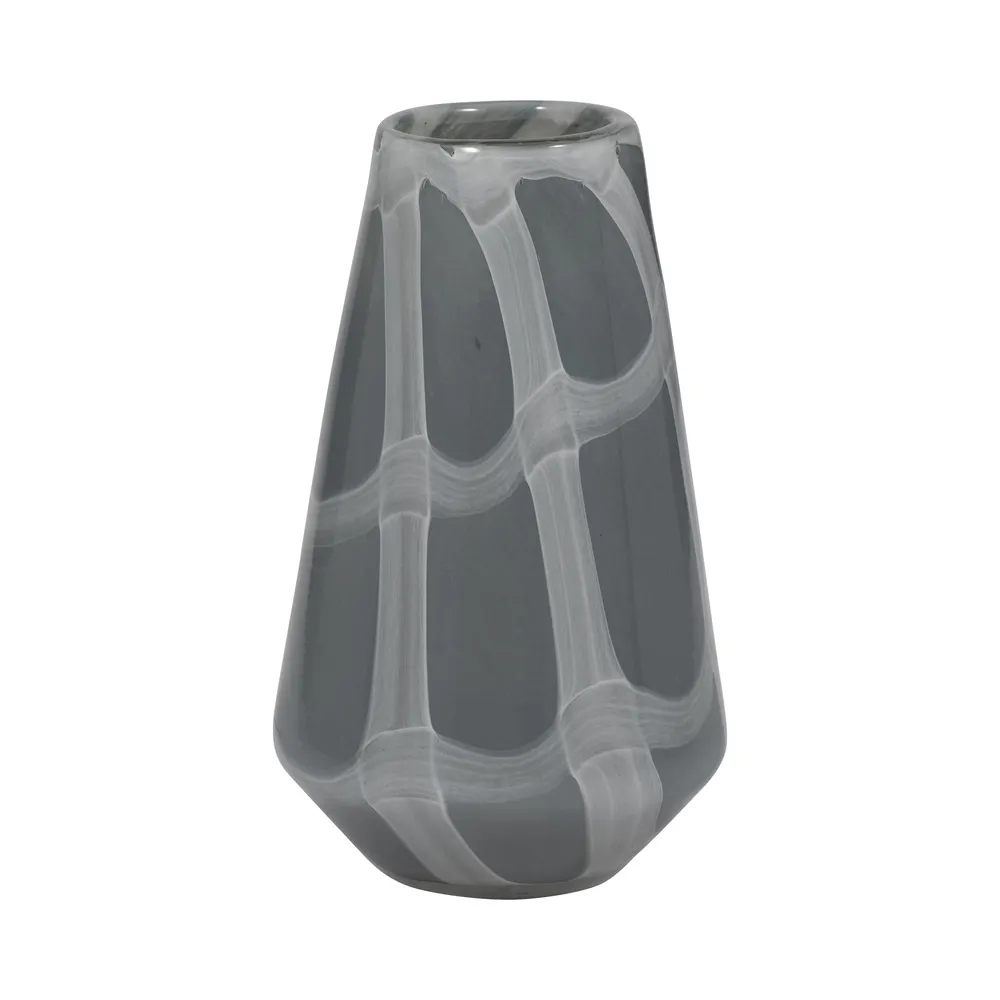 DIGBYDALE GRAY GLASS VASE 9 (IN)