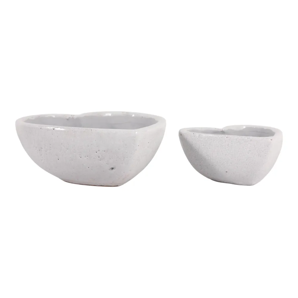 DEVONCLIFF SET OF 2 WHITE PLANTER 4 (IN)